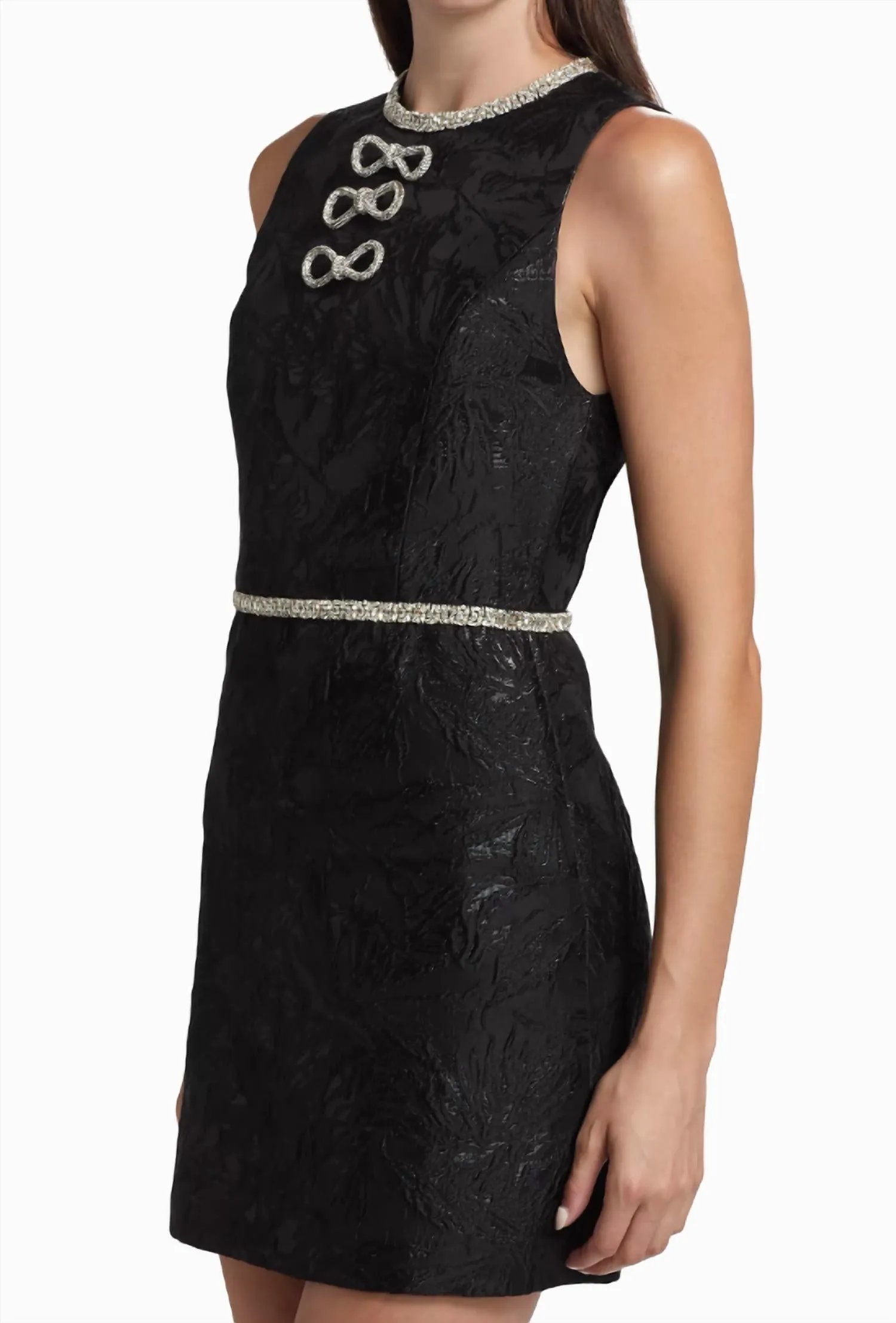 Alice   Olivia - Ellis Embellished Bow Mini Dress