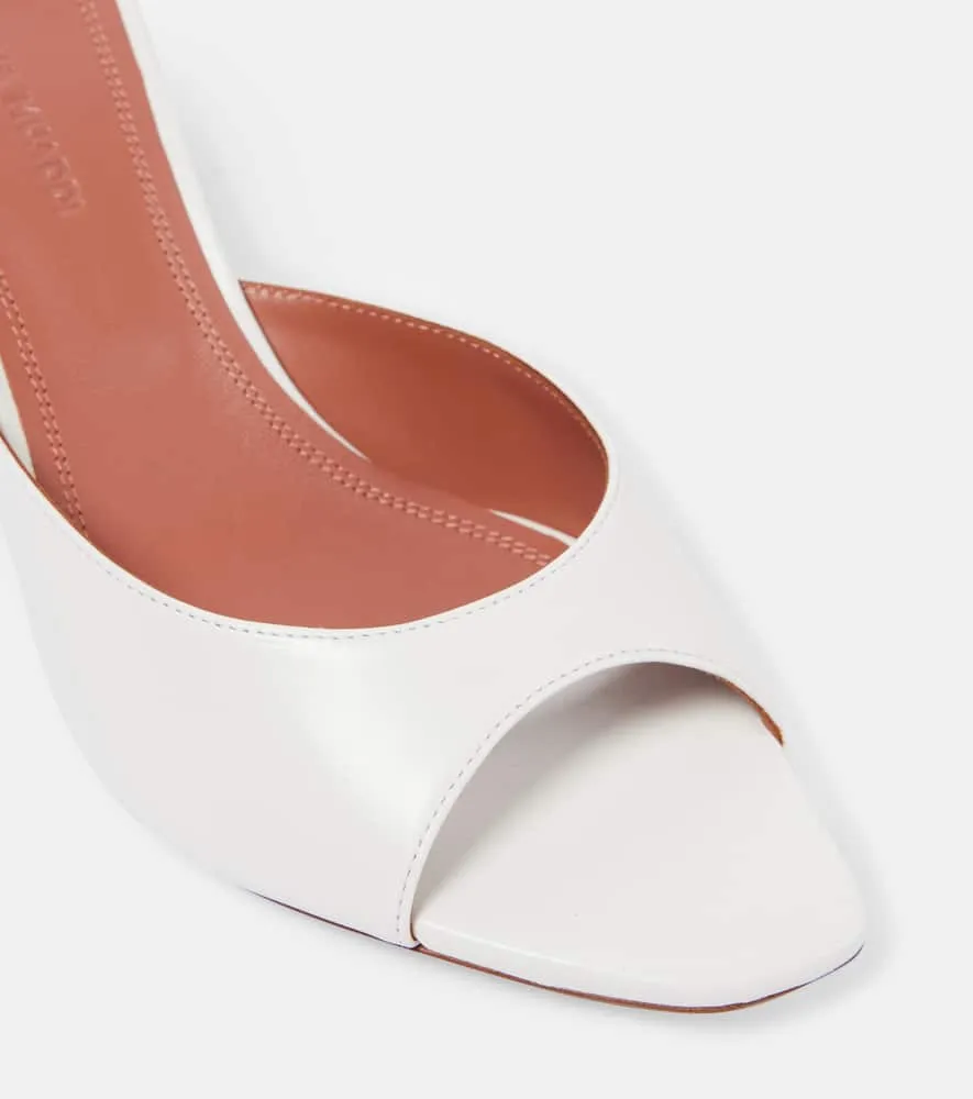 Amina Muaddi Alexa 60 leather mules