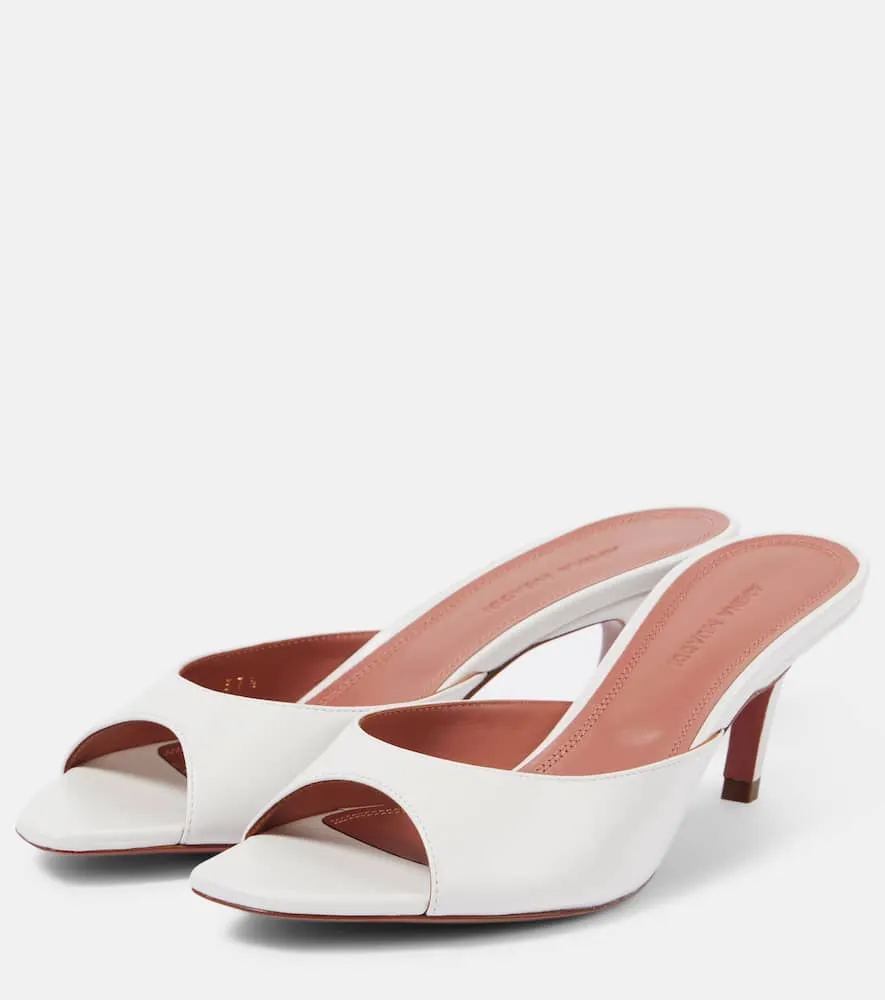 Amina Muaddi Alexa 60 leather mules