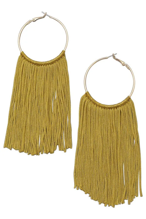 Annika Fringe Hoop Earrings