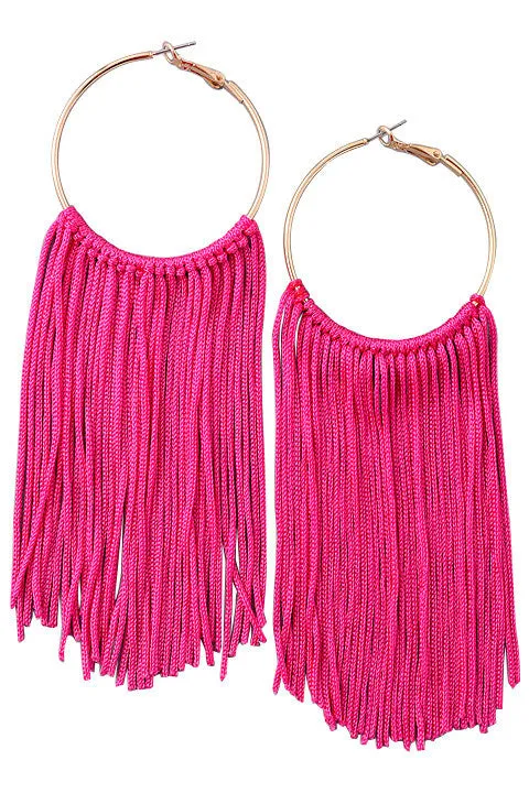Annika Fringe Hoop Earrings