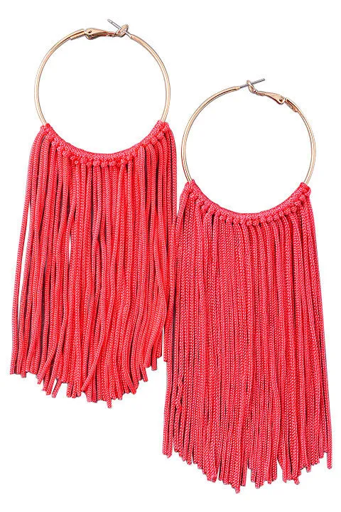 Annika Fringe Hoop Earrings