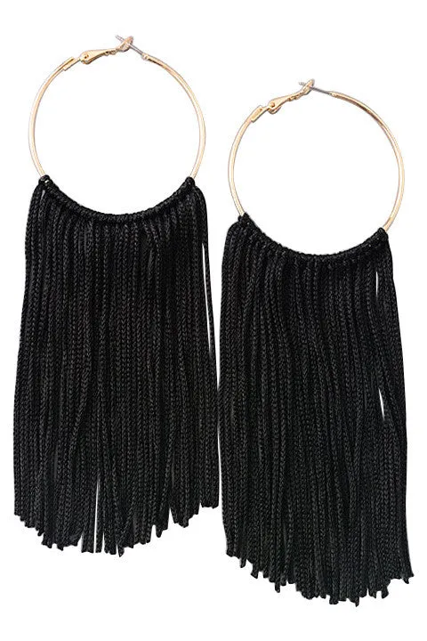 Annika Fringe Hoop Earrings