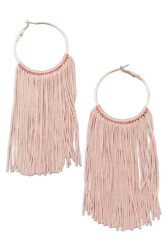 Annika Fringe Hoop Earrings