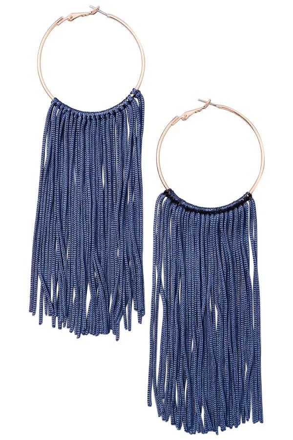Annika Fringe Hoop Earrings