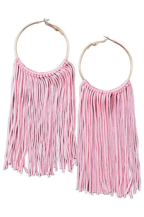 Annika Fringe Hoop Earrings