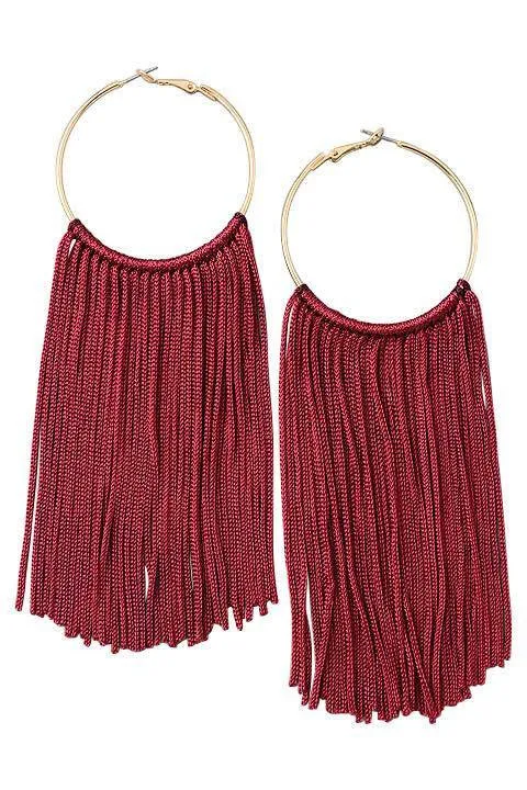 Annika Fringe Hoop Earrings