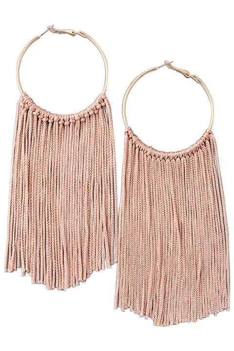 Annika Fringe Hoop Earrings