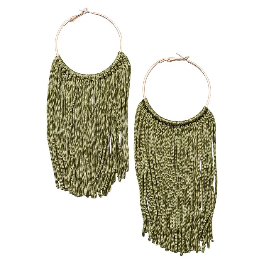 Annika Fringe Hoop Earrings