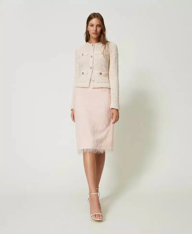 Bouclé Knit Jacket - Cupcake