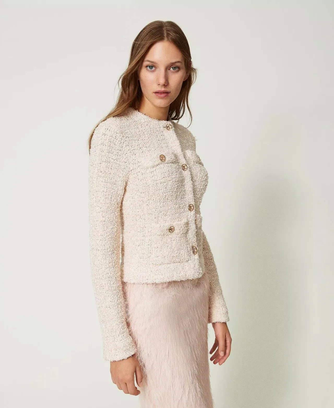 Bouclé Knit Jacket - Cupcake