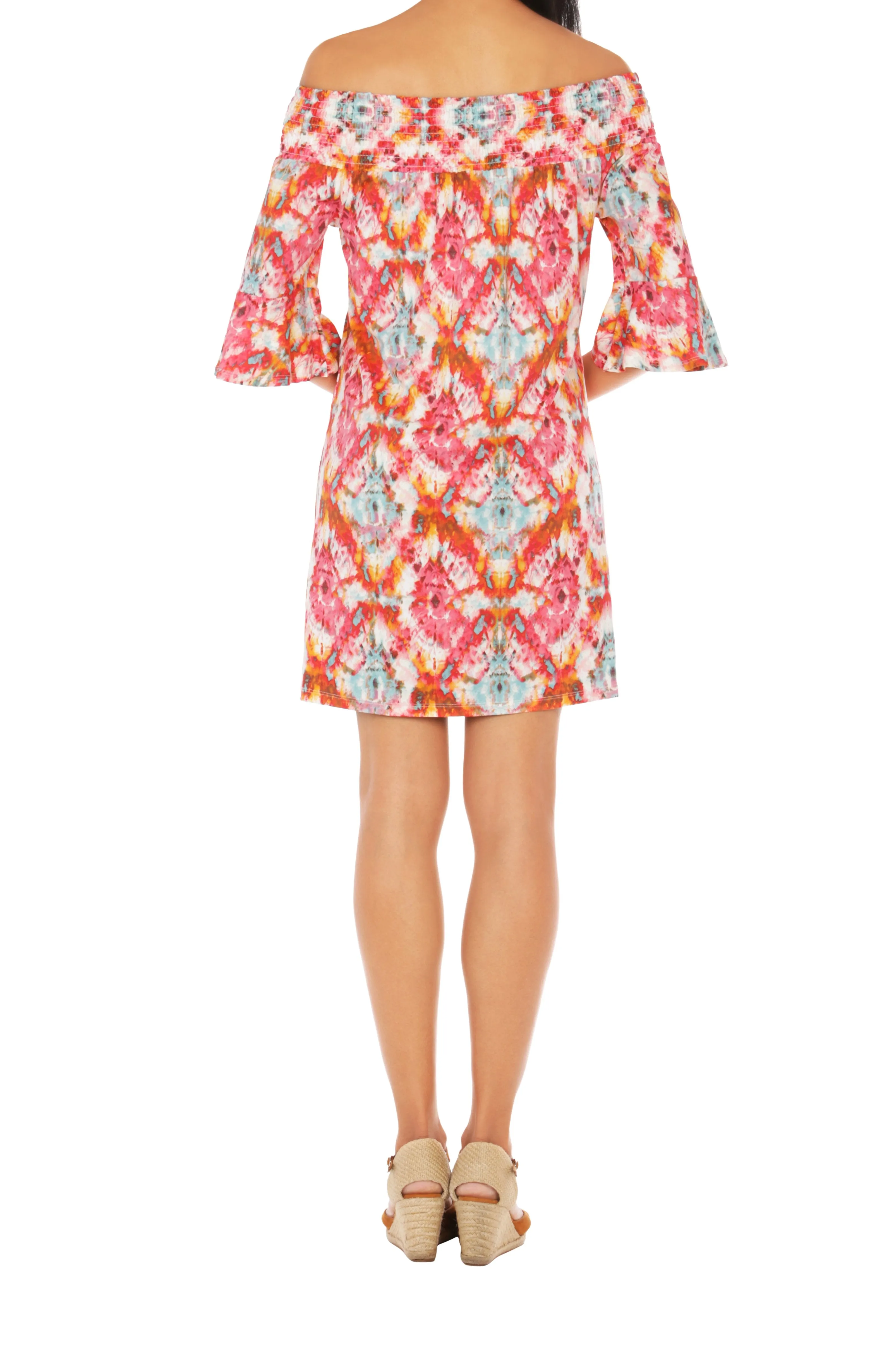 Caribbean Joe® UPF Sun Protection Off the Shoulder Dress