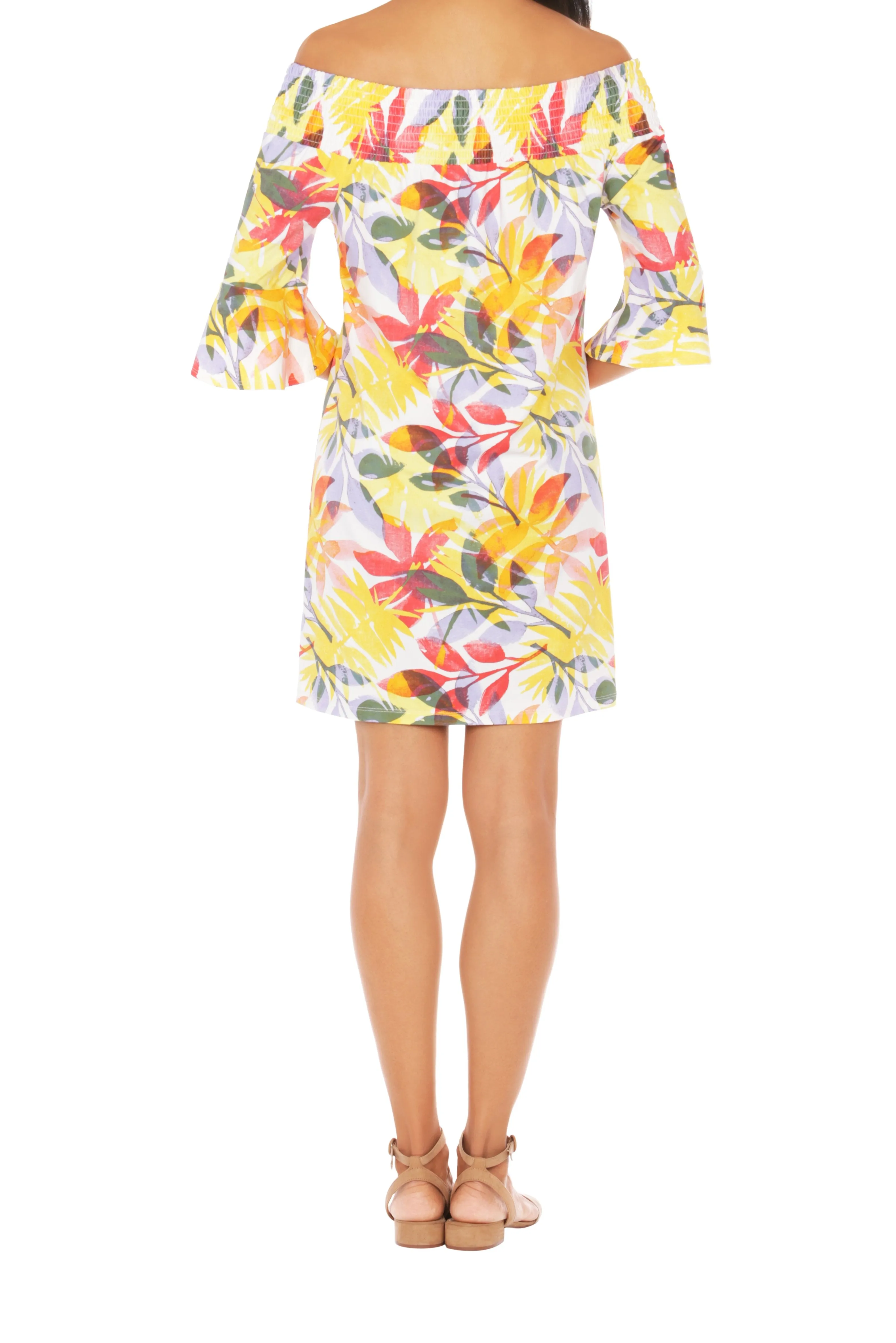 Caribbean Joe® UPF Sun Protection Off the Shoulder Dress