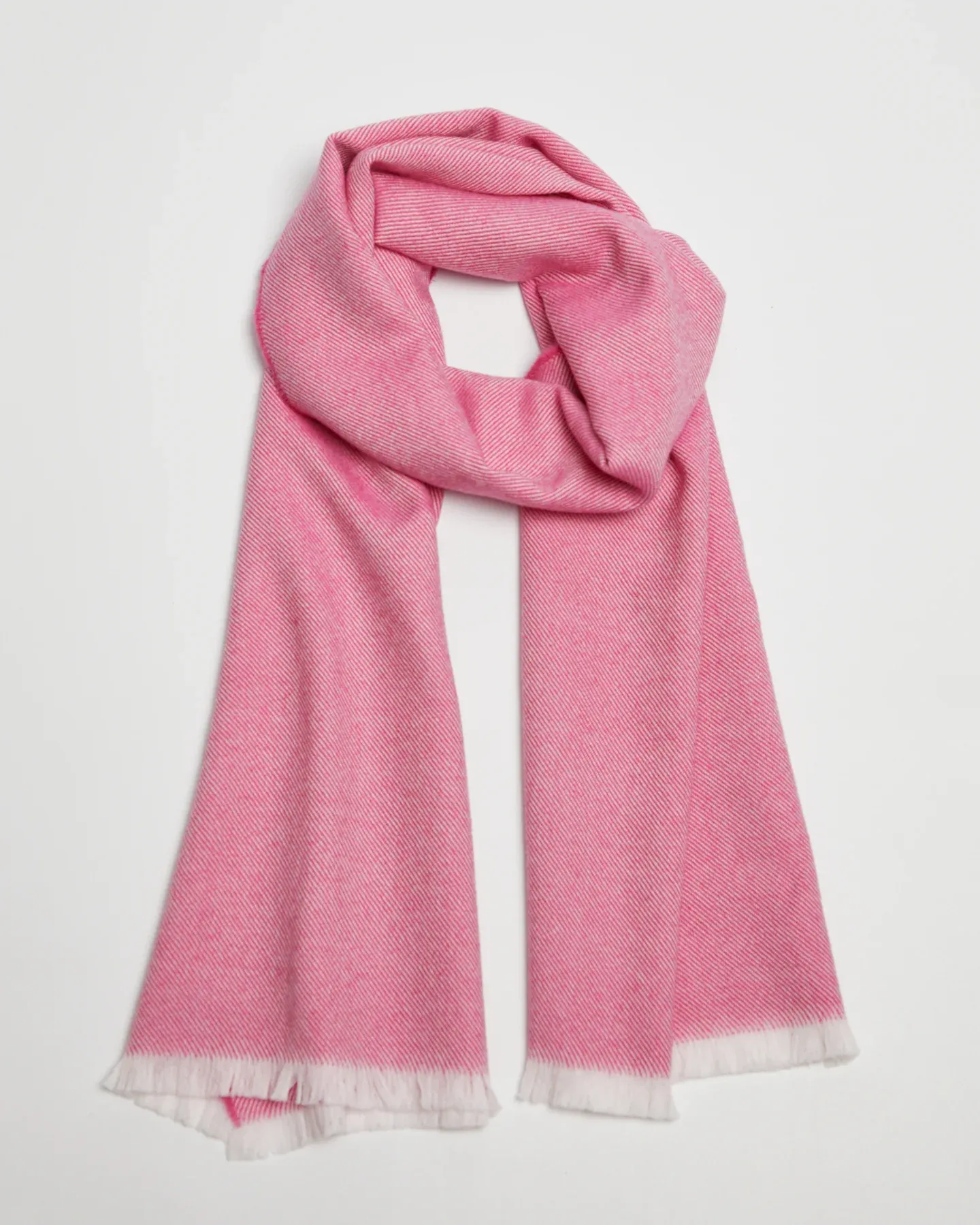 Foxford Pink Twill Merino Wool Scarf