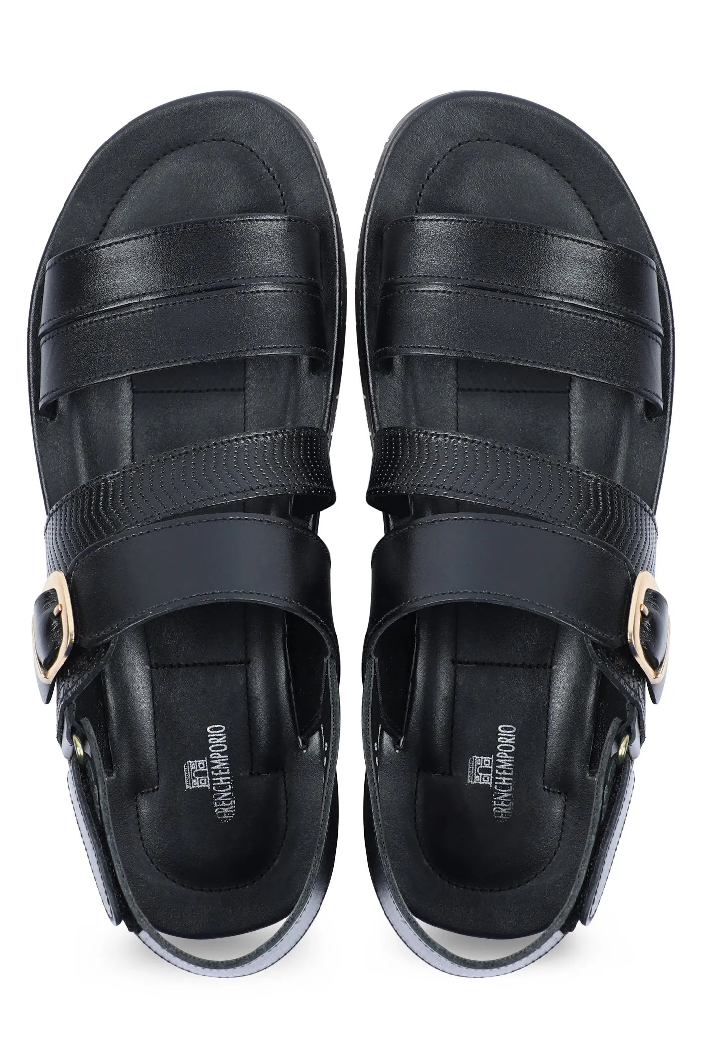French Emporio Men Sandals SKU: SLD-0031-BLACK