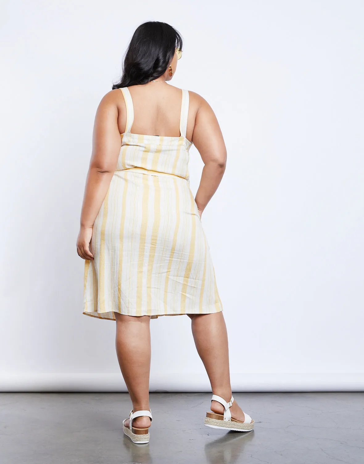 Plus Size The Sweet Escape Striped Midi Dress