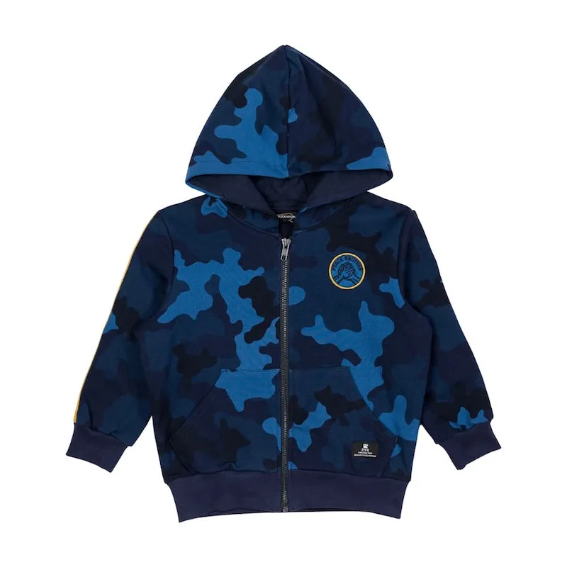 Rock Your Kid Blue Peace Brother Hoodie