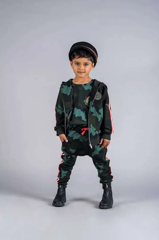 Rock Your Kid Khaki Peace Brother Hoodie