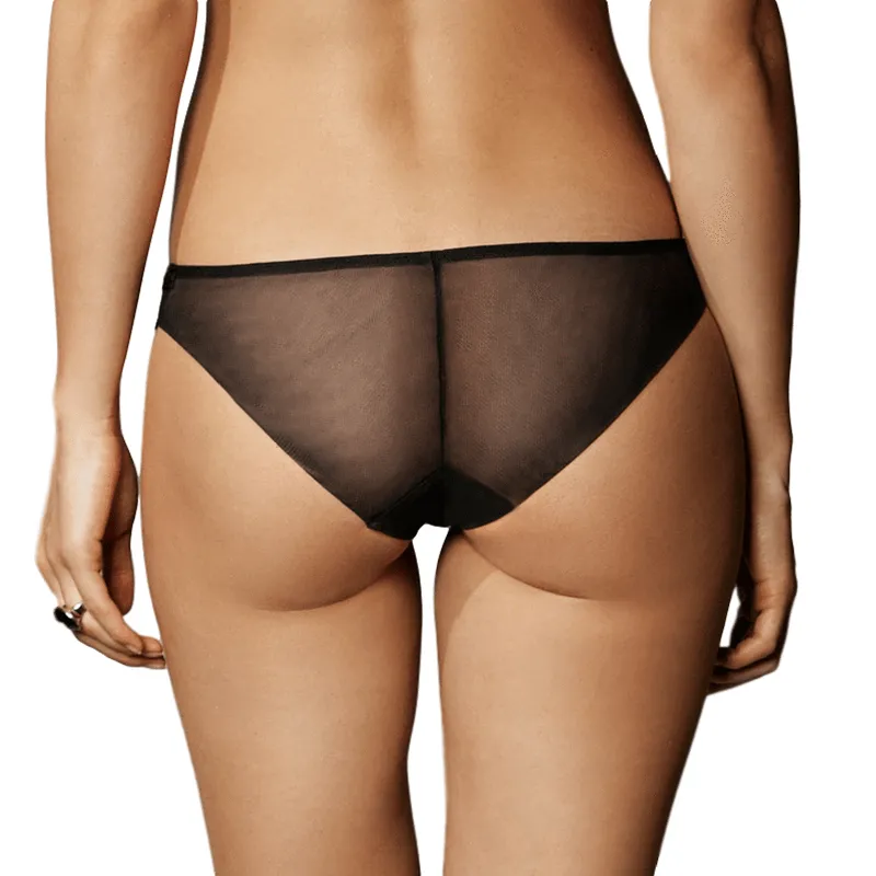 Sheer Mesh Italian Briefs Panty Lisca Onyx