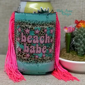 TURQUOISE BEACH BABE FRINGE KOOZIE