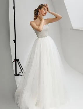 Twinkling White Wedding Dress